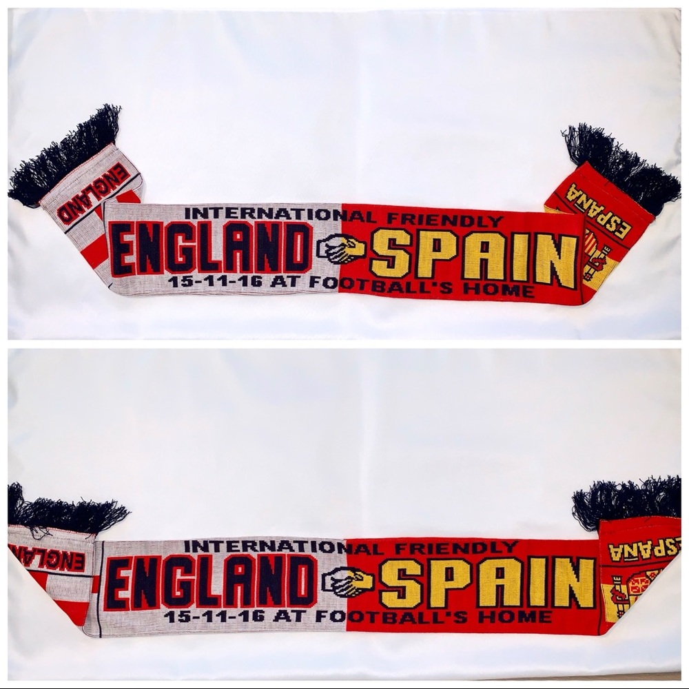NWOT England Vs Spain Football (Soccer) Scarf - Picture 6 of 7